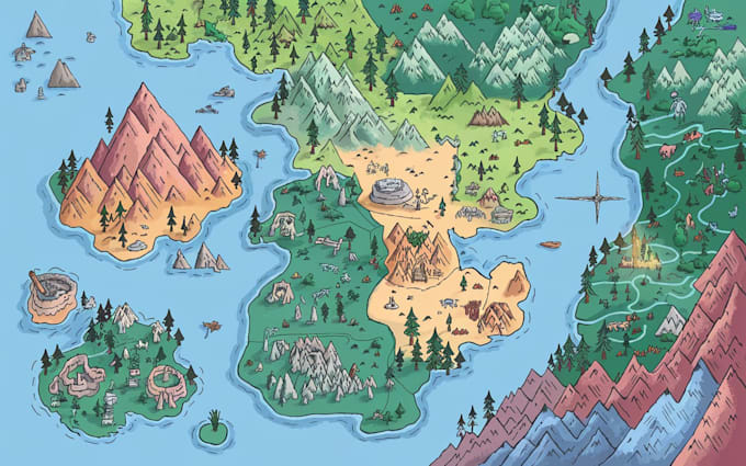 create a high quality fantasy map