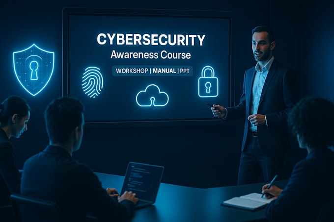 create cybersecurity awareness course, cyber workshop, manual, workbook, PPT