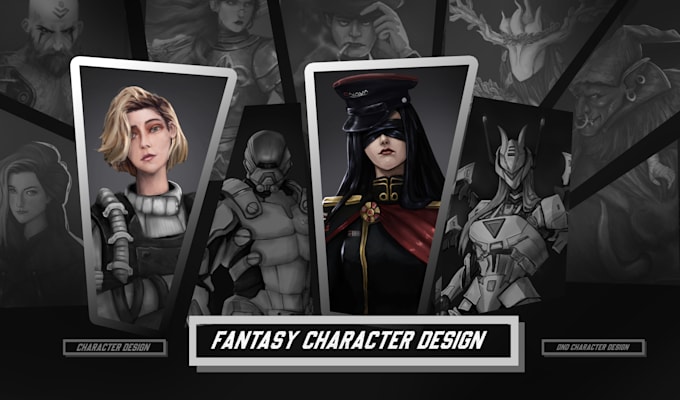draw concept art for characters, dragons and monsters