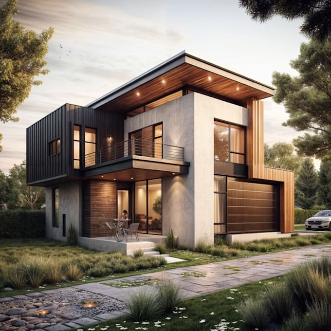 create realistic 3d rendering of architecture, interior, landscape design render