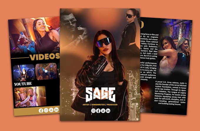 design attractive media kit ,press kit and epk