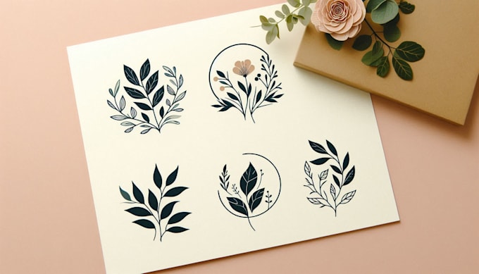 design simple botanical floral logo