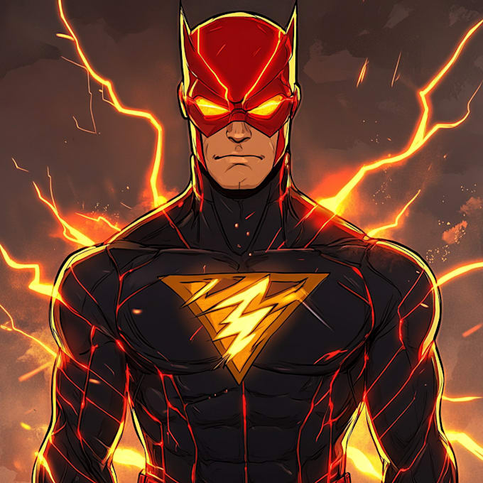 desing an amazing superhero comic cartoon characters