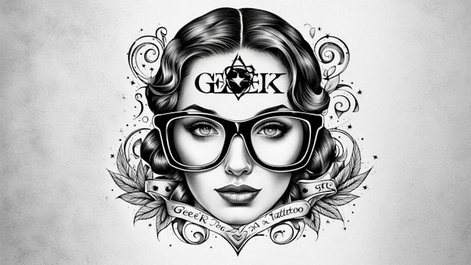 custom a geek tattoo design