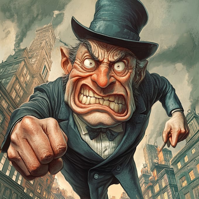 make a political or satirical cartoon illustration