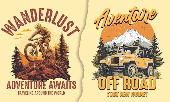 do custom vintage graphics tshirt and typography t shirt design