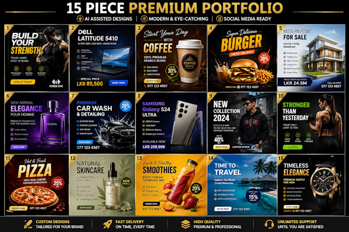 design premium social media posts for your brand using ai graphic design