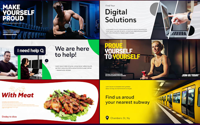 design website banners web sliders and shopify web design