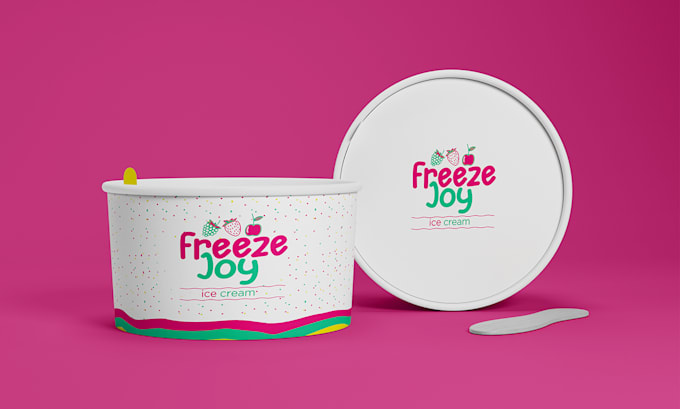 do coffee cup or paper cup or ice cream packaging design