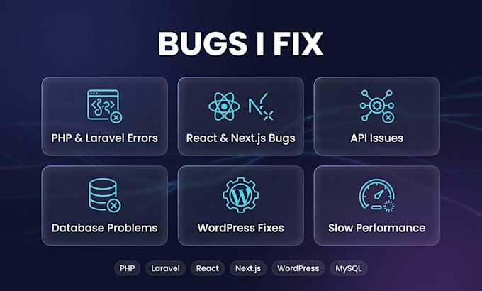 fix bugs, errors and customize your laravel php react nextjs web app