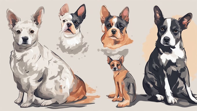 draw illustration pet portrait vector art