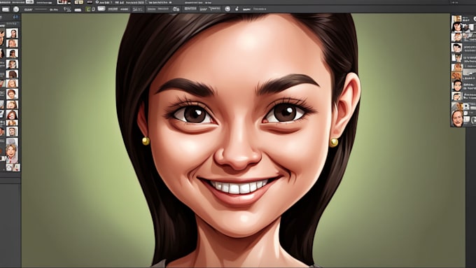 make a cartoon caricature avatar illustration