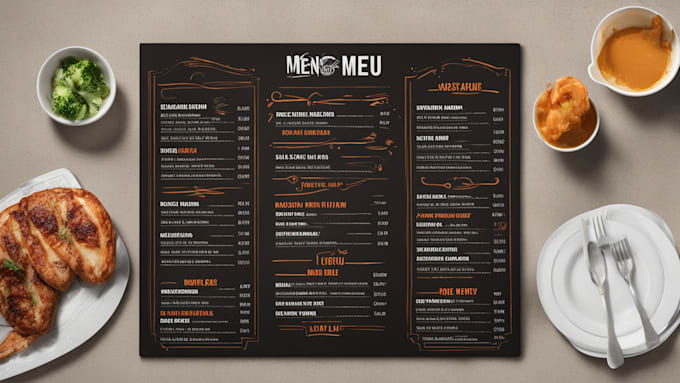 design creative restaurant menu, digital menu, food menu design