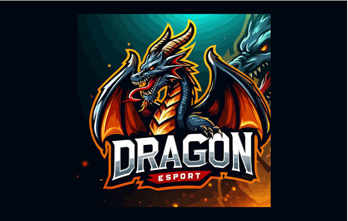do dragon esports mascot logo with fastest delivery