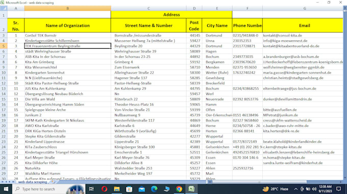 do data extraction, website scraping, data mining manually
