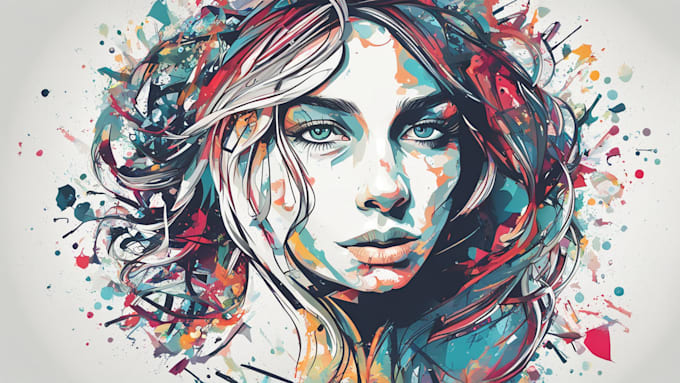 draw creative portrait vector art