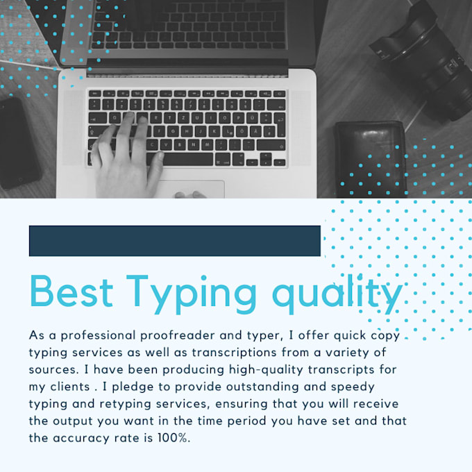 as a professional proofreader and typer