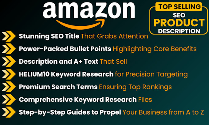write top amazon listing SEO product descriptions, amazon listing optimization