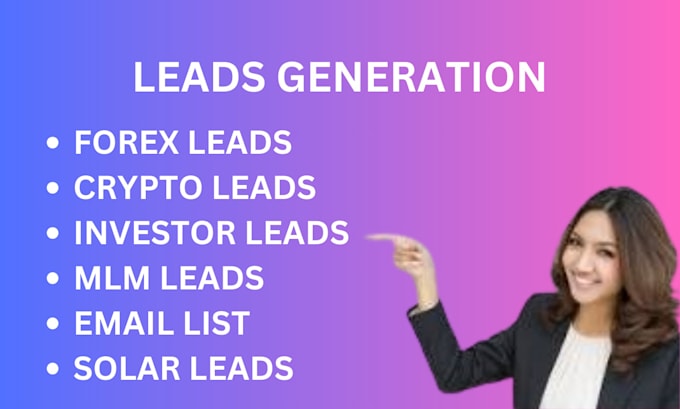 generate forex crypto investor mca leads
