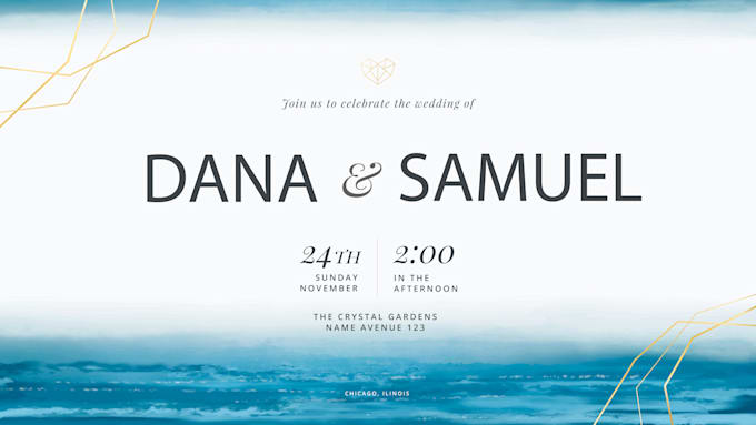 create your 2d animated wedding invitation