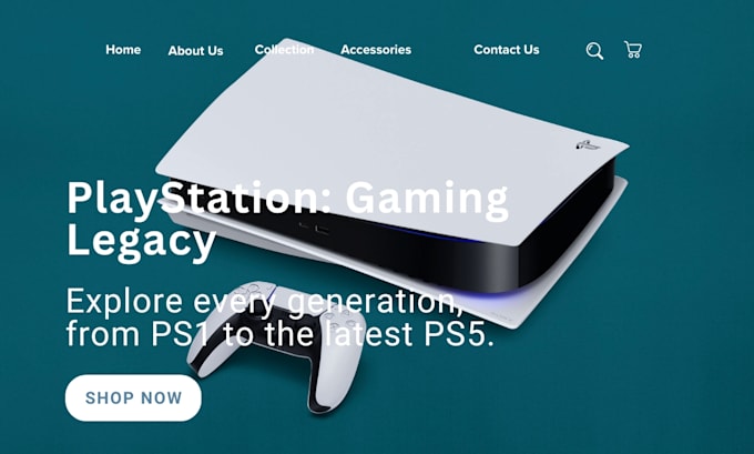 design playstation website xbox shopify website gaming console video game store