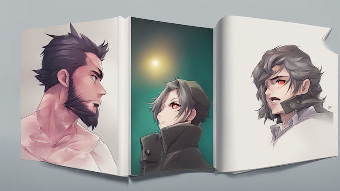 a comic illustrations for your anime and manga book pages