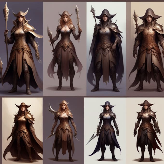 Create a fantasy character concept art by Jemishyler | Fiverr