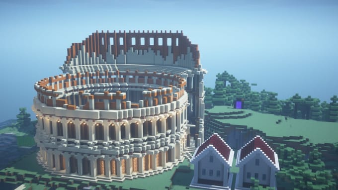 build and recreate house, spawn, map in survival or creative
