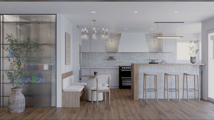 custom kitchen cabinet design 3d renderings