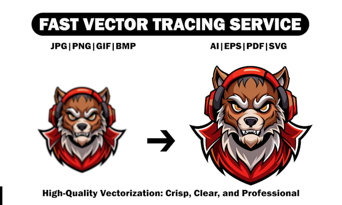 do manual vector tracing, redraw logo, vectorize image