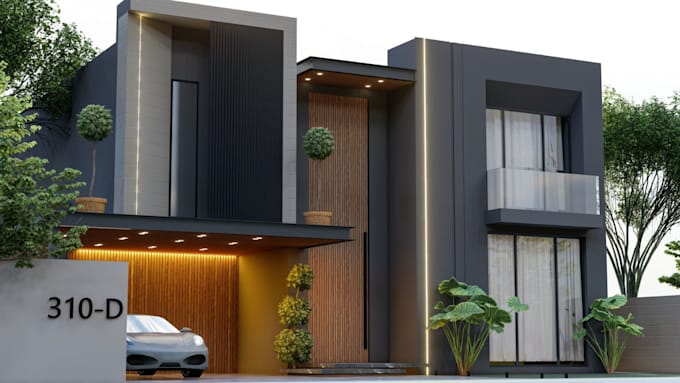 create modern and contemporary house exterior design