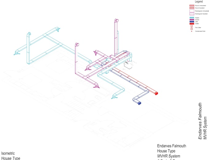 do mech autocad mep rectangular,flat and oval mvhr ducting