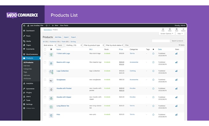 do woocommerce product upload