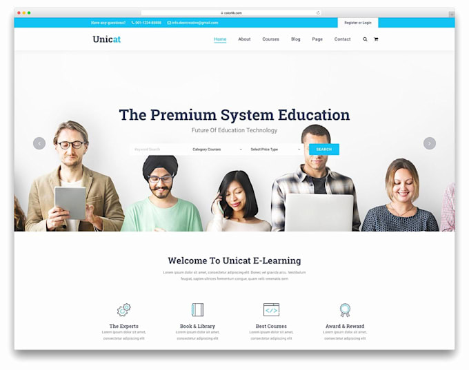 design a professional school website education website