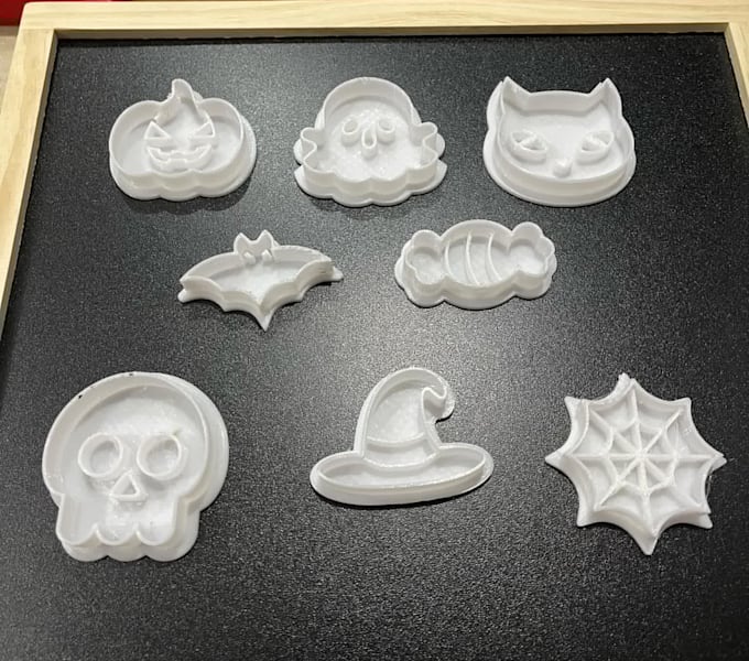 make custom 3d printable cookies cutter stamp, and clay