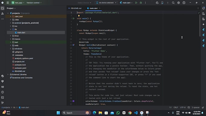 fully setup flutter sdk in your system, pc