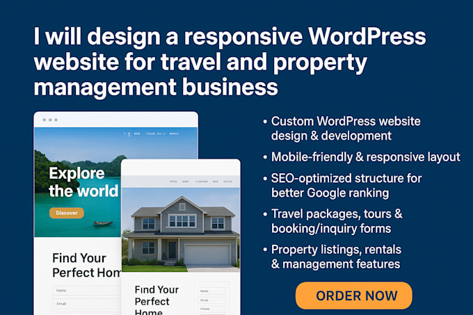 design a responsive wordpress website for business registration