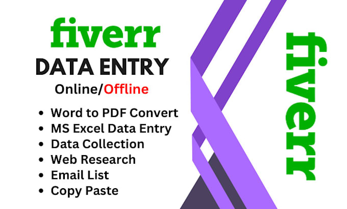 do data entry, typing work, copy paste, excel data entry, web research