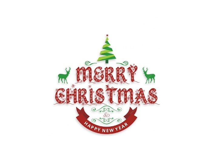 create a festive merry christmas tree logo for your brand