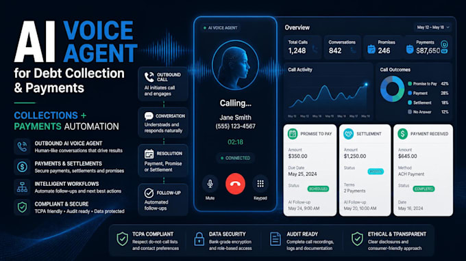 develop an outbound ai voice agent for debt collection and payments