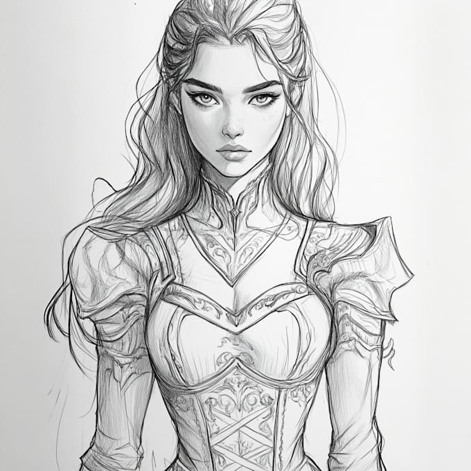 fantasy character sketch for you