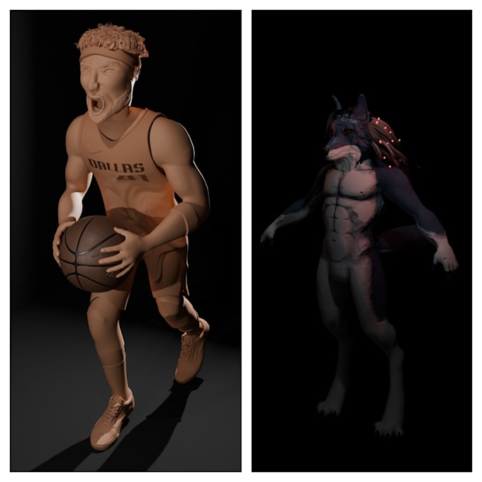 create professional 3d character models and 3d printable assets