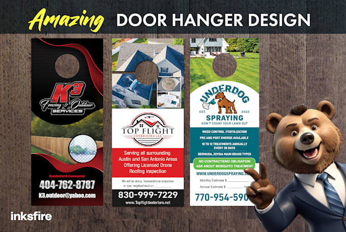 design professional door hanger for any business
