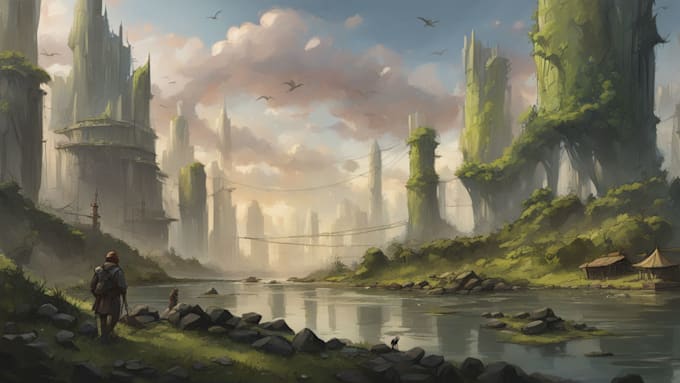 draw environmental concept art and illustrations