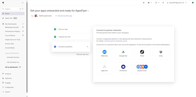 integrate appsflyer or facebook to your app