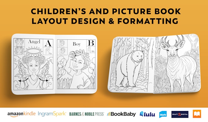 do children book layout design for print and ebook