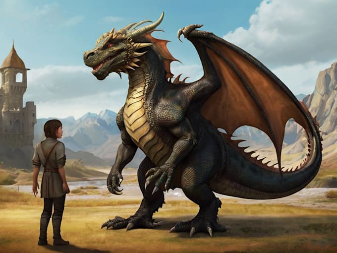 concept art for dragons and monsters, creatures
