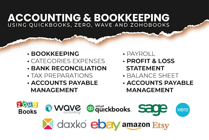 setup, clean up and bookkeeping in quickbooks online, xero and wave