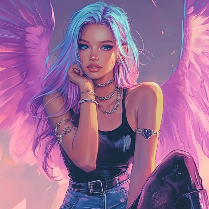 paint a character illustration in a fantasy world