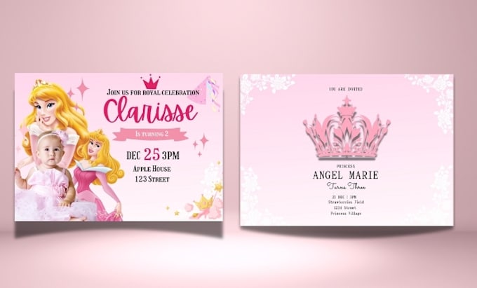 design themed birthday cards and invitation